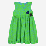 Moira Dress (Neon Green And Tiny Flowers)