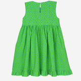 Moira Dress (Neon Green And Tiny Flowers)