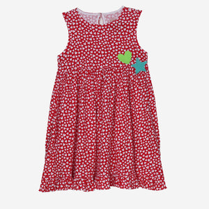 Moira Dress (Red And Tiny Hearts)