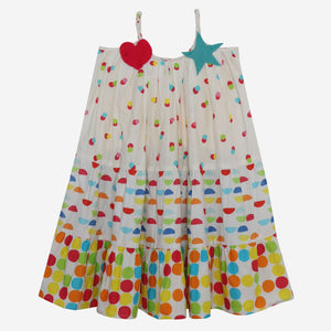 Moon River Dress (Multi Coloured Bulbs And Semi Circles And Tic Tac Toe)