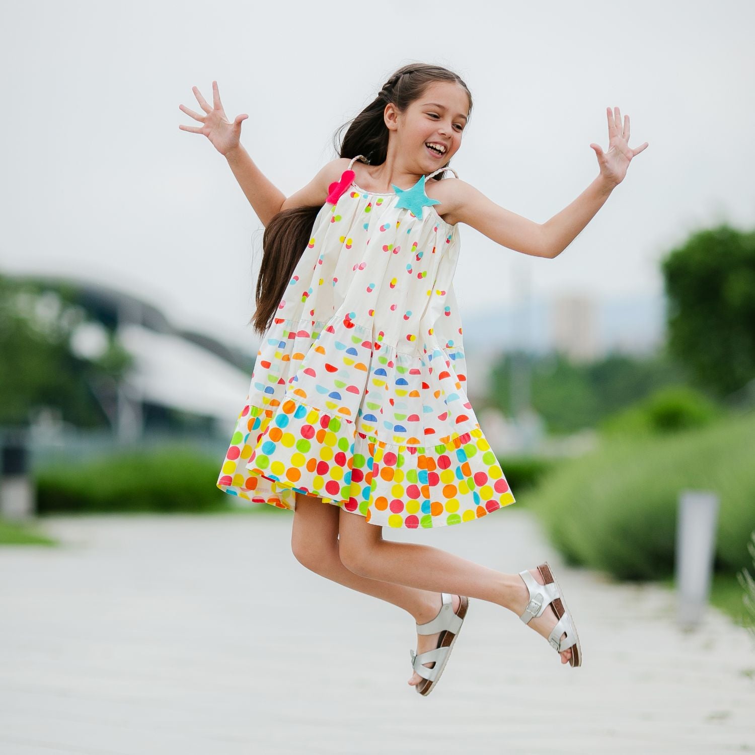 Moon River Dress (Multi Coloured Bulbs And Semi Circles And Tic Tac Toe)