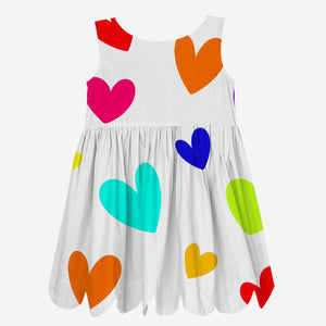 Peekaboo Dress (Multi Colour Hearts)