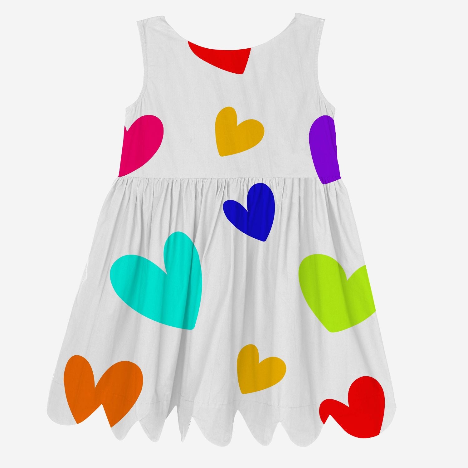 Peekaboo Dress (Multi Colour Hearts)