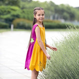 Peekaboo Dress (Reversible Purple And Mustard Yellow)