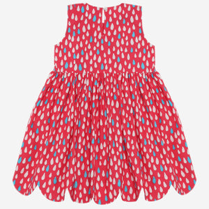 Peekaboo Dress (Red Raindrops)