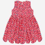 Peekaboo Dress (Red Raindrops)