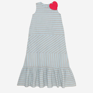 Sail Away Dress (Striped Blue And Grey)