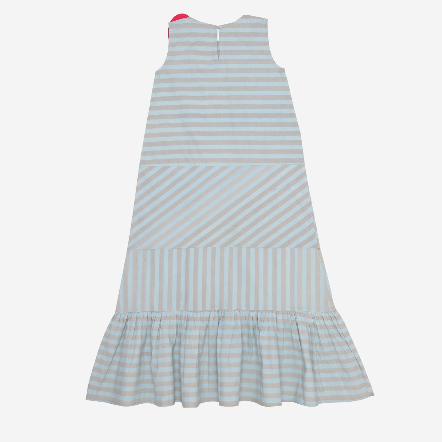 Sail Away Dress (Striped Blue And Grey)