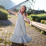 Sail Away Dress (Striped Blue And Grey)