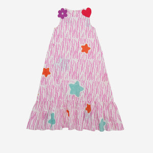 Sail Away Dress (Striped Pink And Stars)