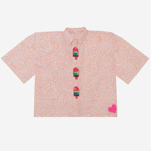 Summer Cooler Shirt (Tiny Orange Dots And Popsicle Accents)