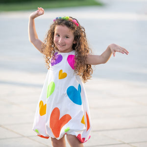 Summer Daze Dress (Multi Coloured Hearts)