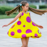 Summer Daze Dress (Purple Yellow Polka)