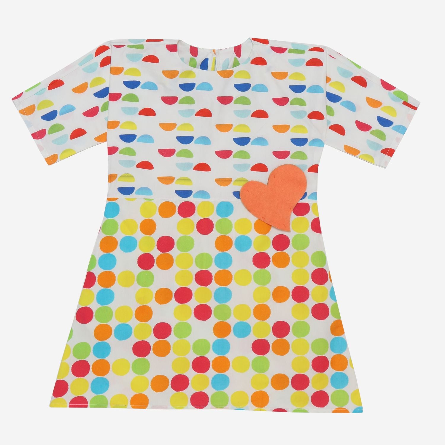 Star Gazer Dress (Multi Coloured Semi Circles And Tic Tac Toe)