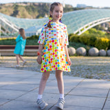 Star Gazer Dress (Multi Coloured Semi Circles And Tic Tac Toe)