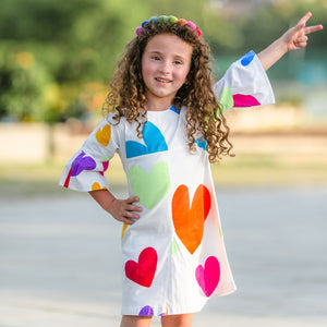 Sugar Rush Dress (Multi Colour Hearts)