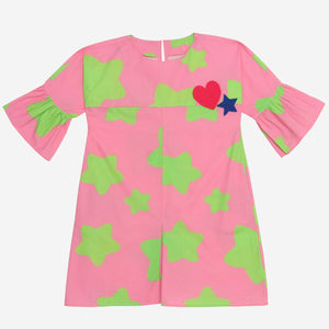 Sugar Rush Dress (Pink And Green Stars)