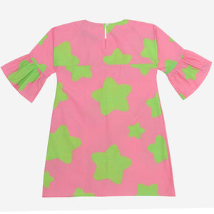 Sugar Rush Dress (Pink And Green Stars)