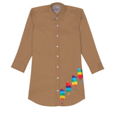 Wednesday Shirt Dress (Brown Beige)