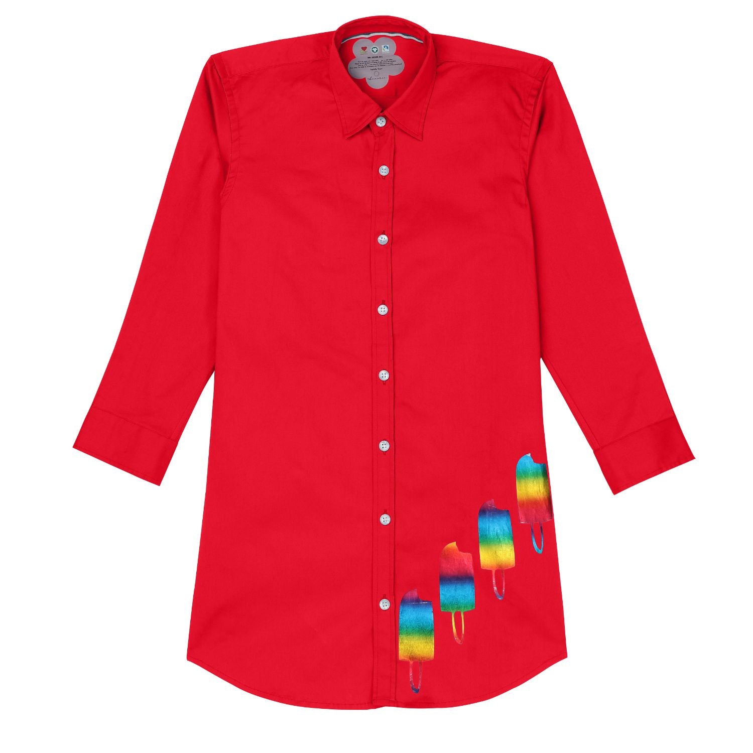 Wednesday Shirt Dress (Red)