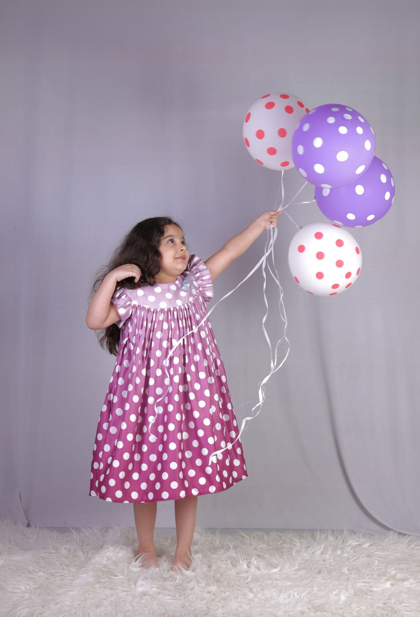 Purple Polka Dress