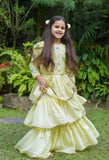 Yellow Tiered Lehnga