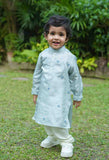 Sky All Over Mirror Work Kurta