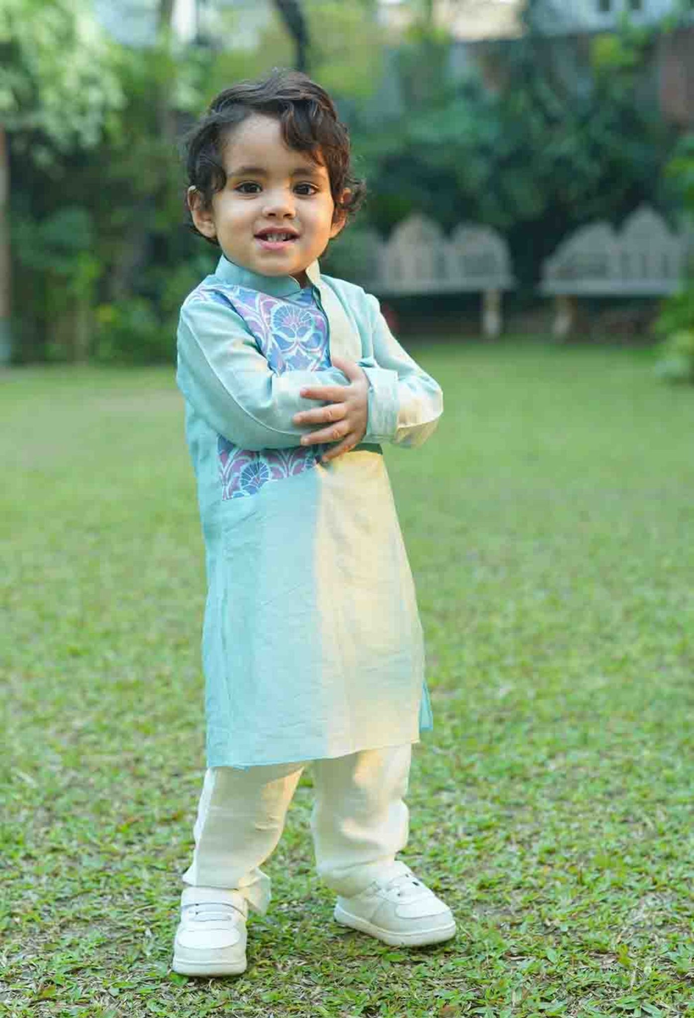 Paneled Kurta Set