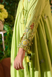 VIVIANA - Embroidered Vortex Green Angrakha Kurti Pants