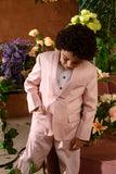 SADIRA - Embroidered Pink Blazer Trouser Set