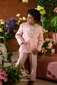 SADIRA - Embroidered Pink Blazer Trouser Set