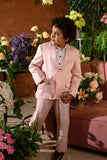 SADIRA - Embroidered Pink Blazer Trouser Set