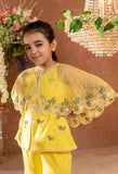 DILKHUSH- Embroidered Vortex Yellow Sharara Cape Set Of 4