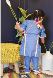 Denim Kurti Pant for Girls