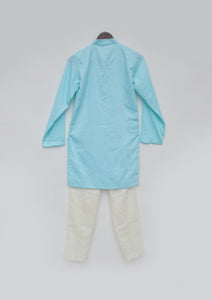 Blue Silk Kurta And Pant