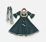 Green Silk Anarkali