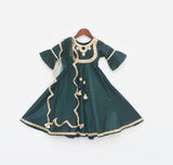 Green Silk Anarkali