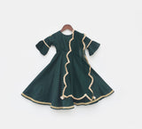 Green Silk Anarkali