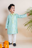 Blue Mirror Kurta Churidar