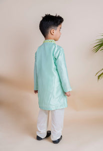 Blue Mirror Kurta Churidar