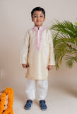 Beige Mirror Kurta Churidaar