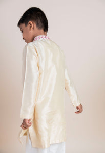 Beige Mirror Kurta Churidaar