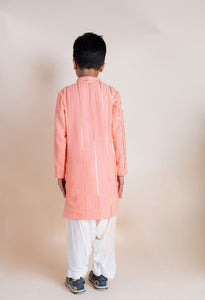 Pink Sequins Kurta Patiala