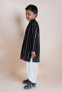 Black Sequins Kurta Patiala