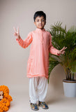 Pink Sequins Kurta Patiala