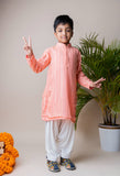 Pink Sequins Kurta Patiala