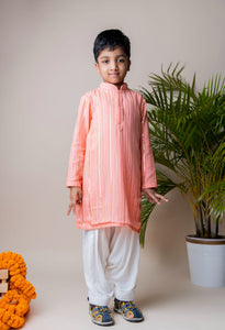 Pink Sequins Kurta Patiala