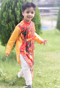 Leopard Drape Kurta