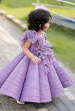 Purple Sequin Structre Gown