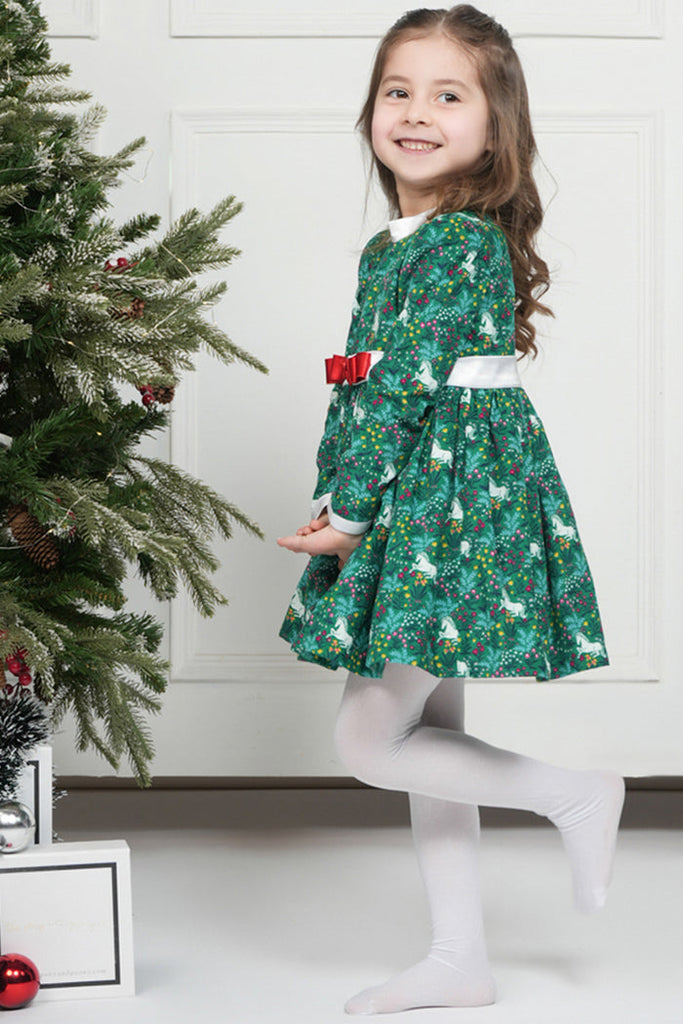 Green Corduroy Unicorn Dress Petitroyalkids Green Corduroy Unicorn Dress Petitroyalkids